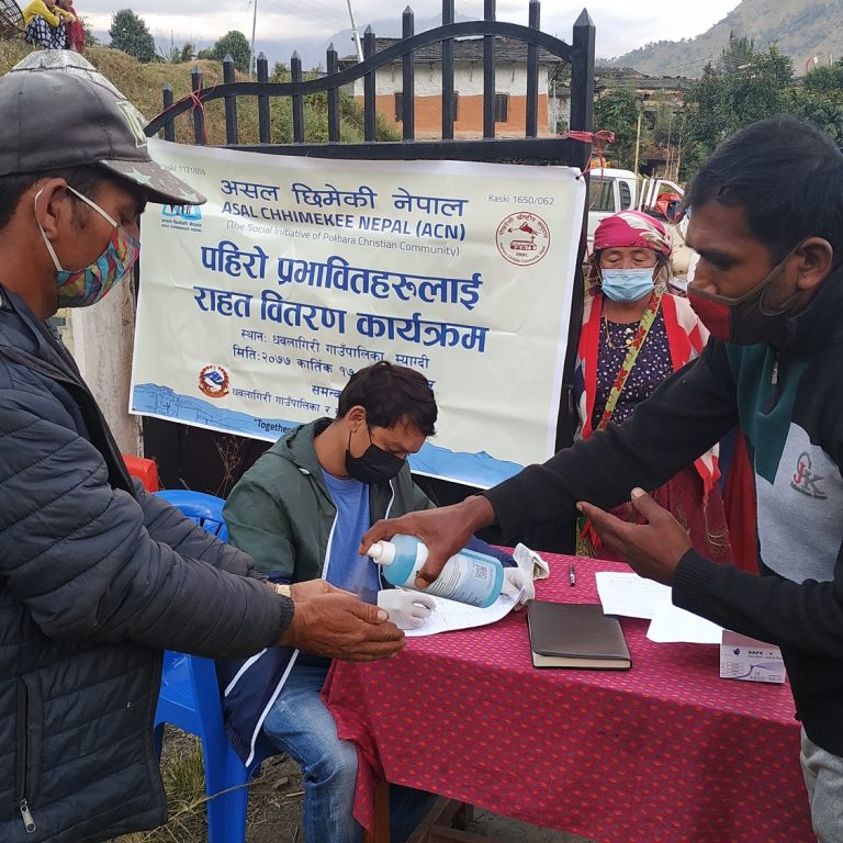 Food support for 85 Magdi landslide affected families