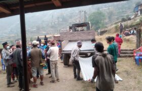 CGI Sheets distribution to landslide affected families of Myagdi